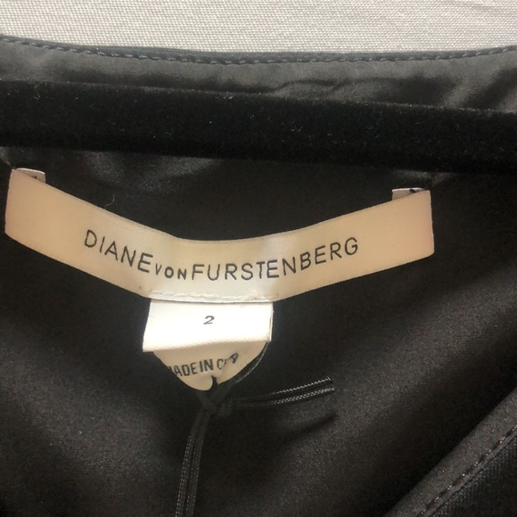 Diane von Furstenberg Bevin Ruched Sheath Dress Black Size 2 NWT $348 - Picture 5 of 8